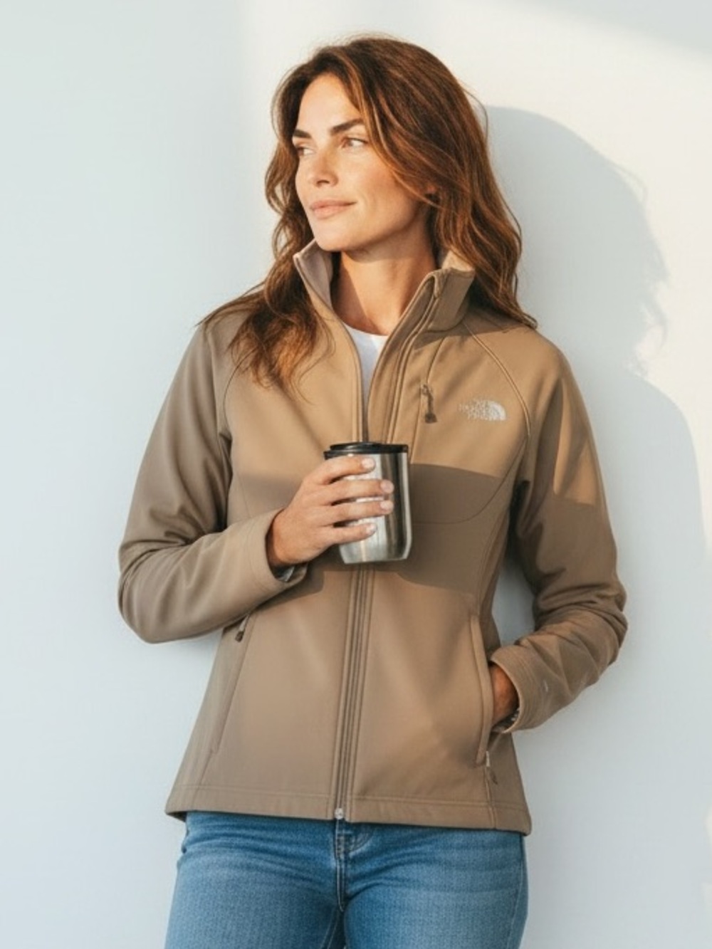 The North Face Women's Taupe Utility Soft-Shell Jacket